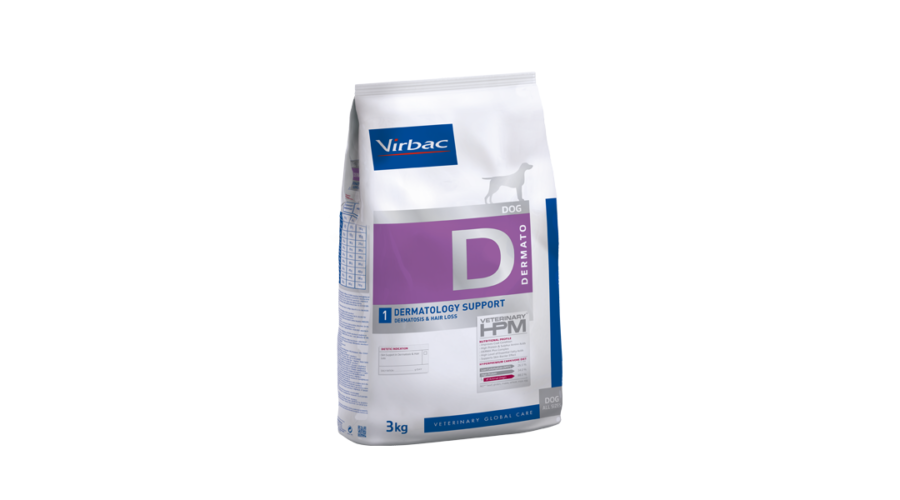 Virbac hpm diet dog dermatology support 3 kg