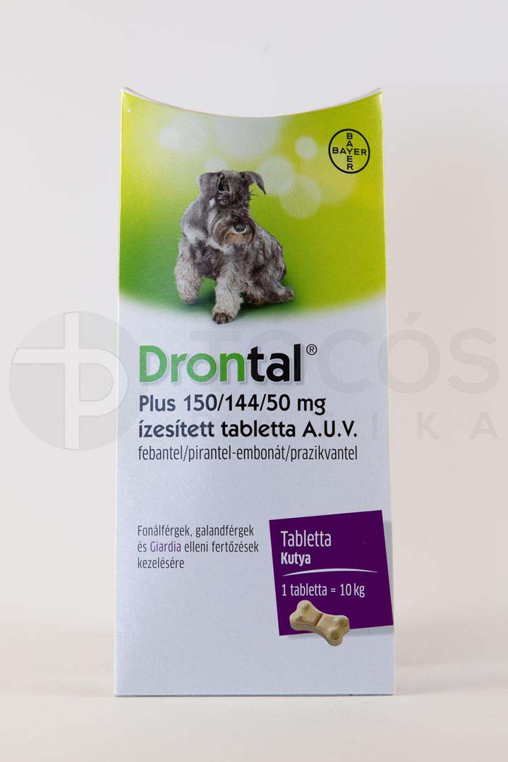 Drontal Plus 150/144/50 mg íz.tabletta A.U.V. 6x