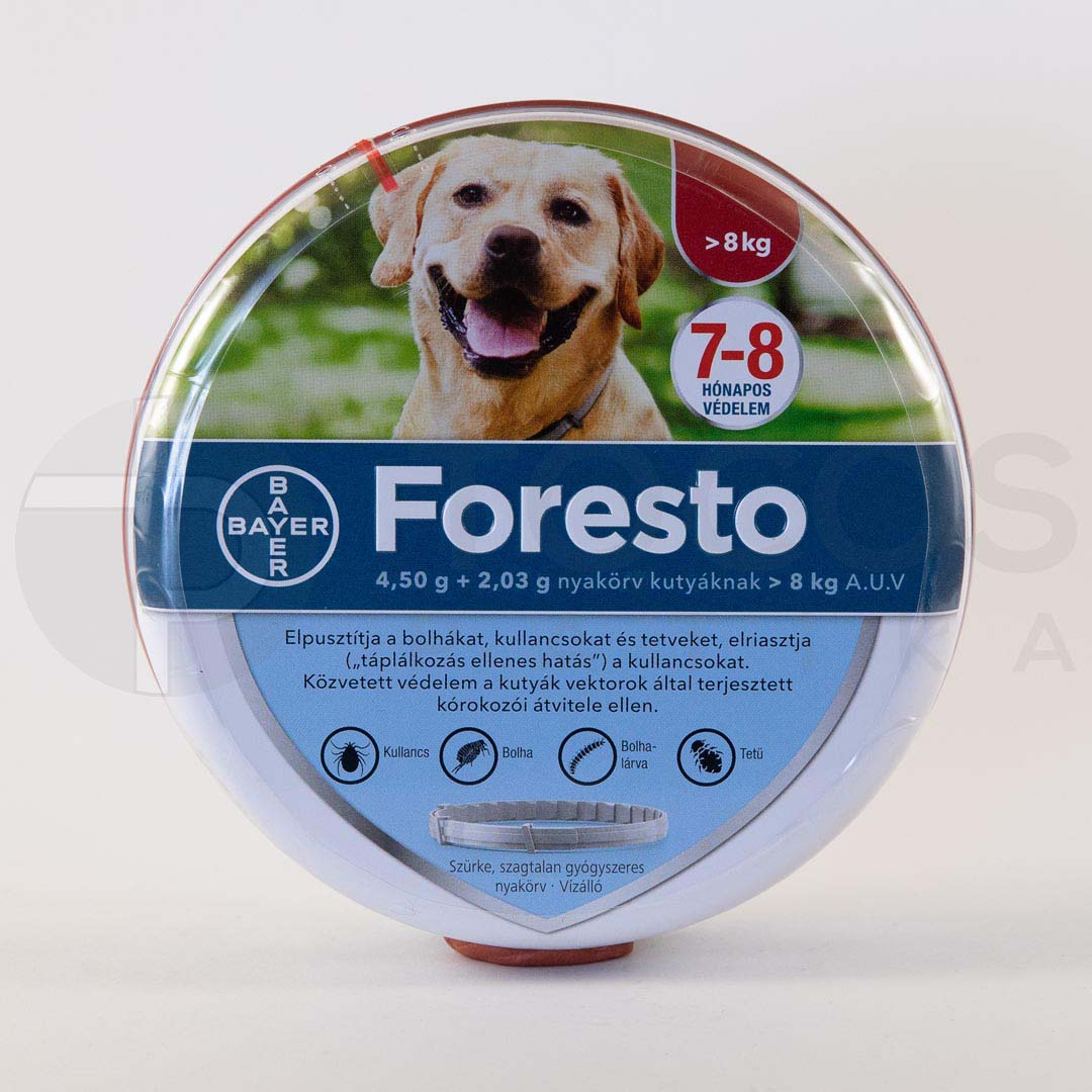 Foresto nyakörv kutyának 8kg felett A.U.V. 1x