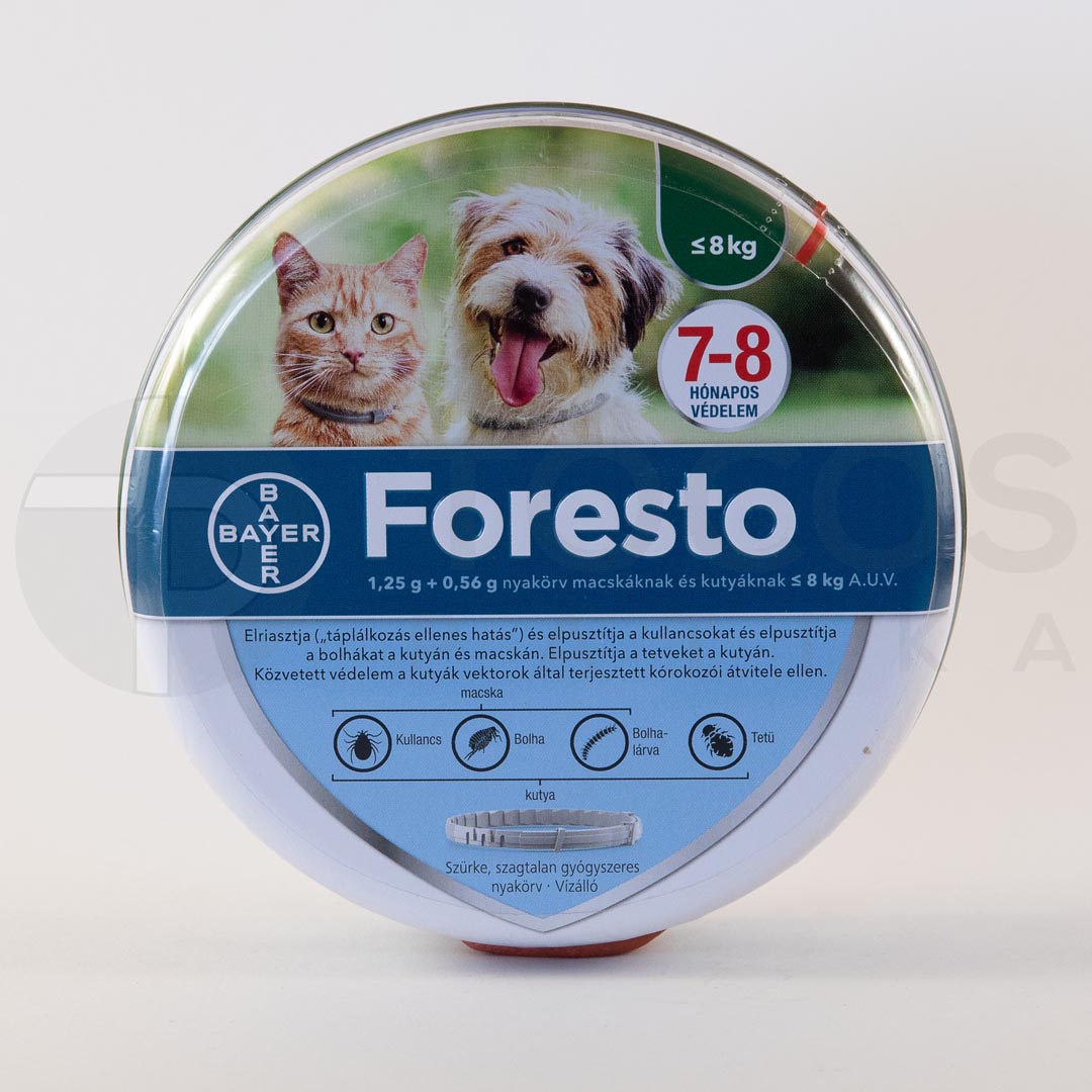 Foresto nyakörv kutya és macska 8kg-ig a.u.v 1x