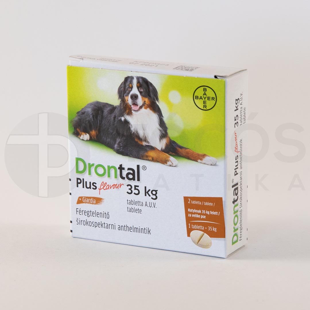 Drontal Plus tabl. 35 kg felett kutya a.u.v 2x
