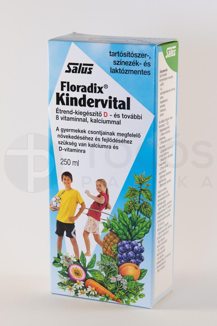 Floradix Kindervital D-vitamin. Ca és 8 vitaminnal 250ml
