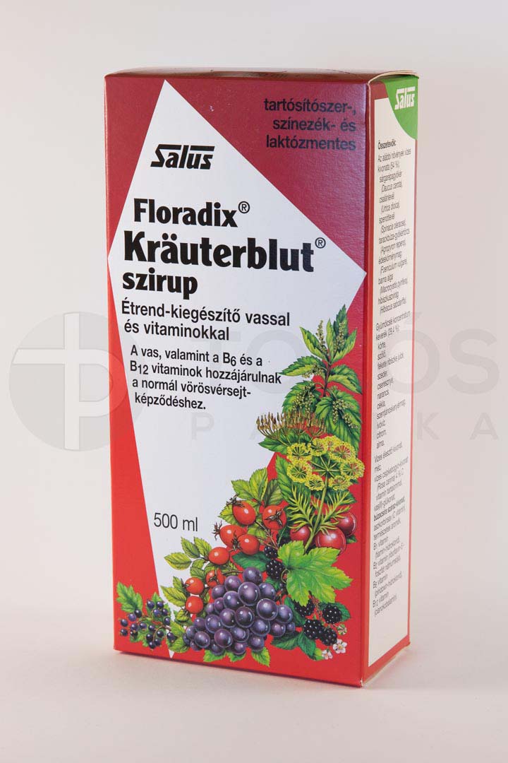 Floradix Krauterblut szirup vassal és vitaminokkal 500ml