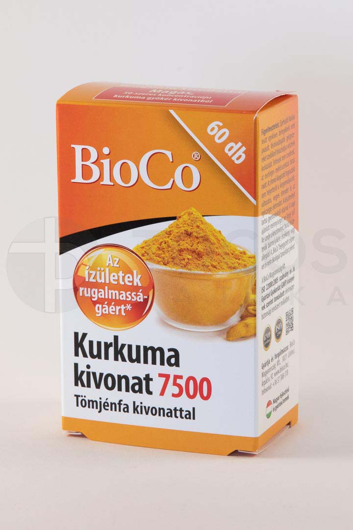 BioCo Kurkuma 7500 Tömjénfa kivonat kapszula  60x