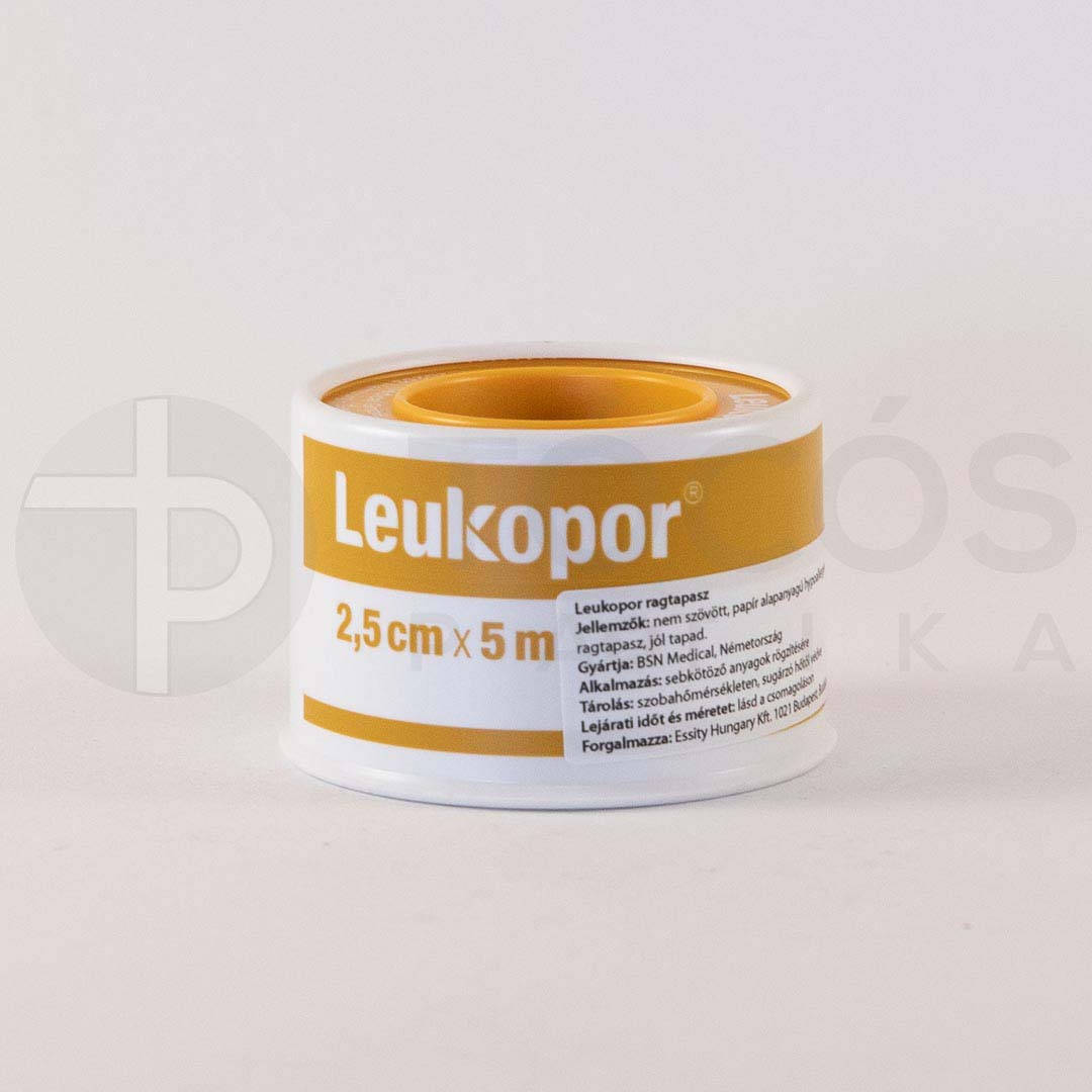 Leukopor ragtapasz  5m x 2,5cm 1x