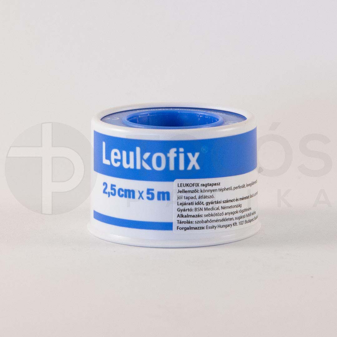 Leukofix ragtapasz  5m x 2,5cm palást nélkül 1x