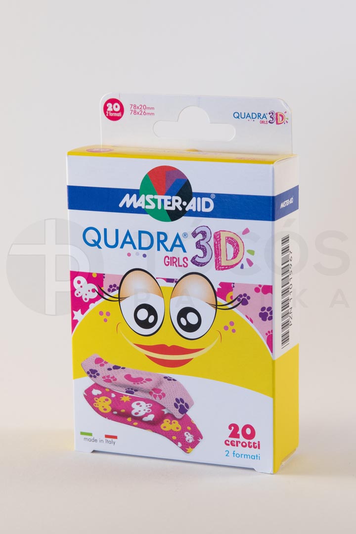 MASTER AID Quadra 3D sebtapasz girls  20x