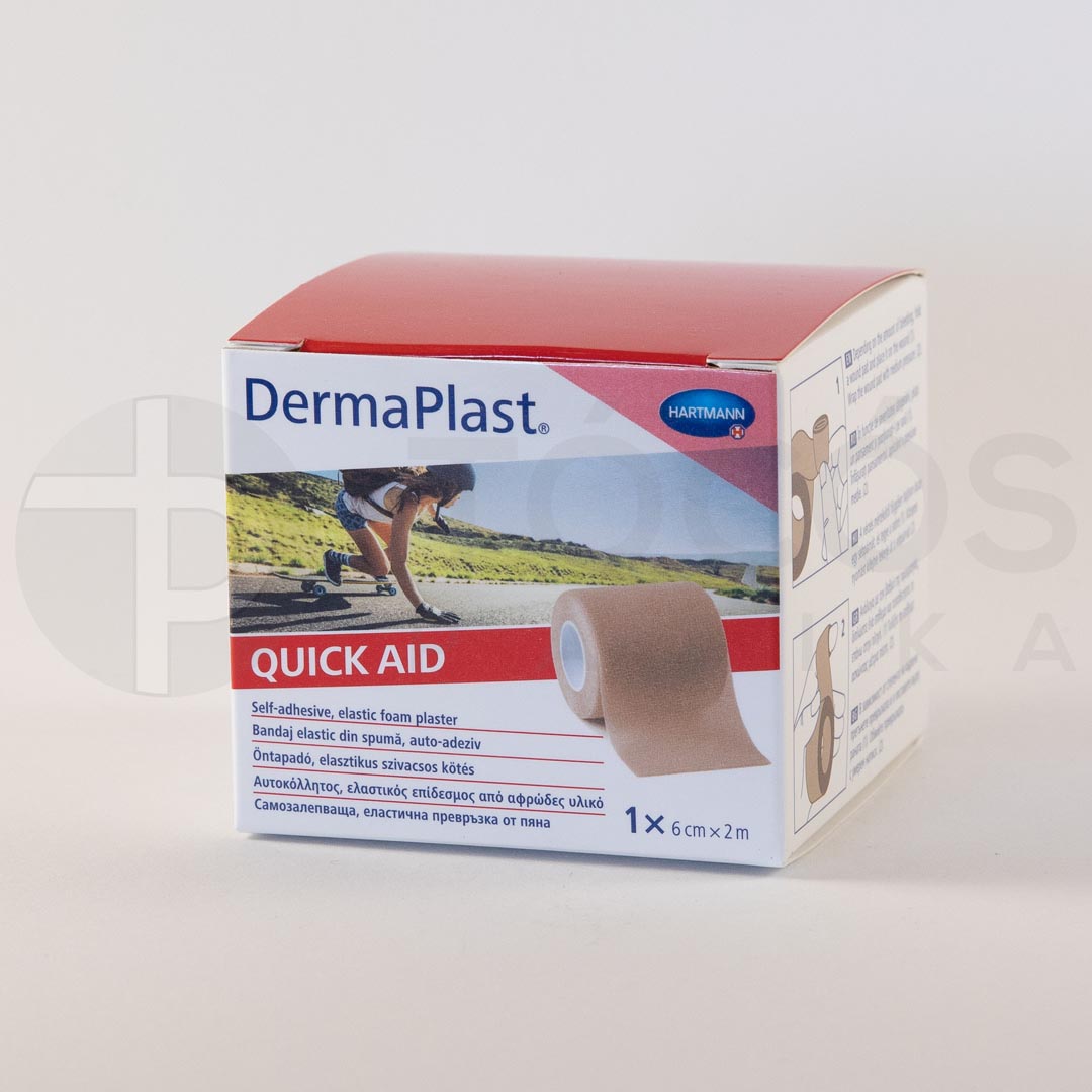 DermaPlast Quick Aid bőrszínű 6 cm x 2 m 1x