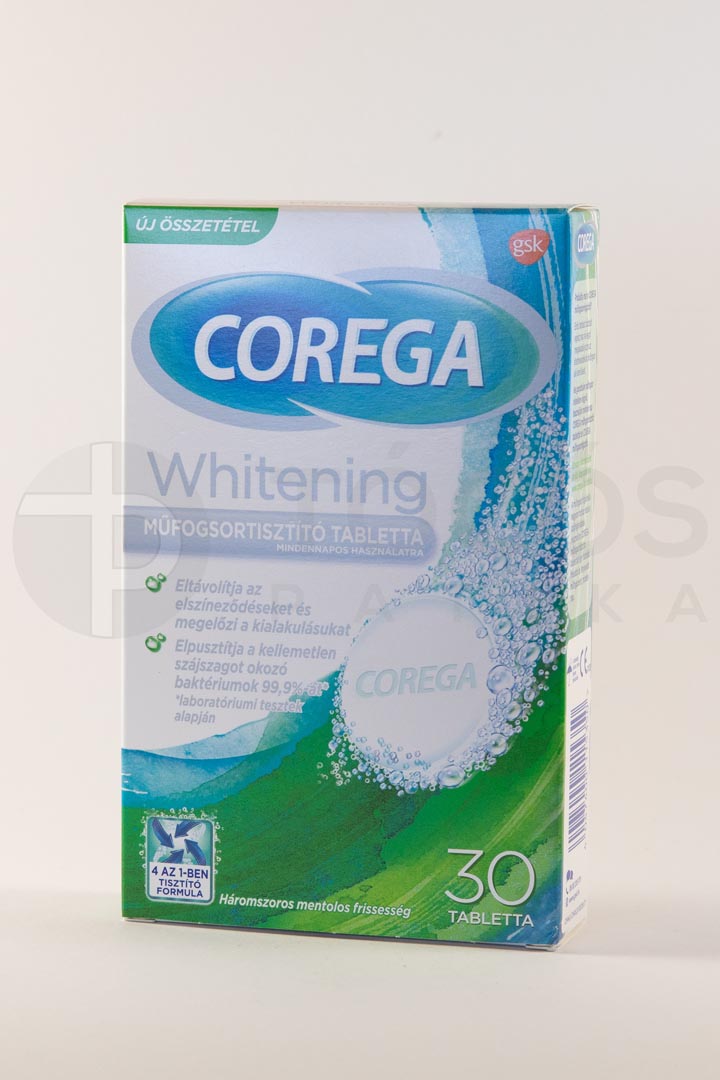 Corega Tabs Dental White tabletta fehérítő hatású 30x