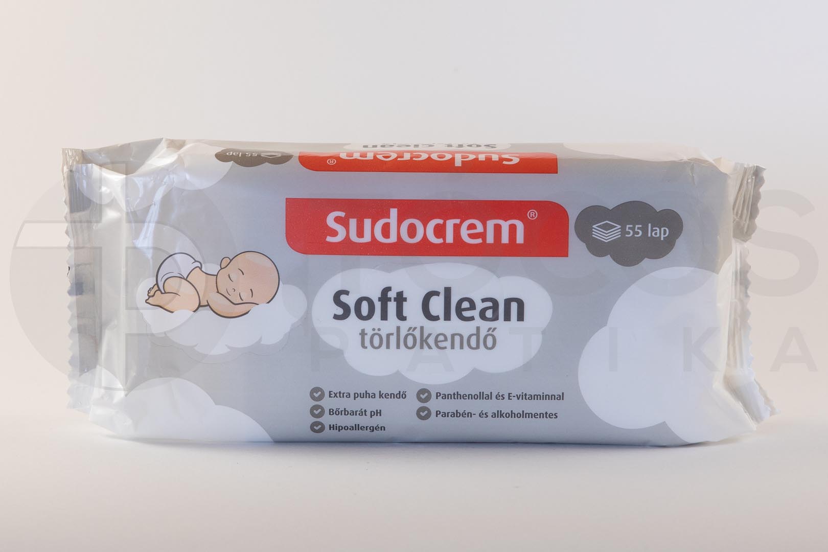 Sudocrem törlőkendő soft clean 55x