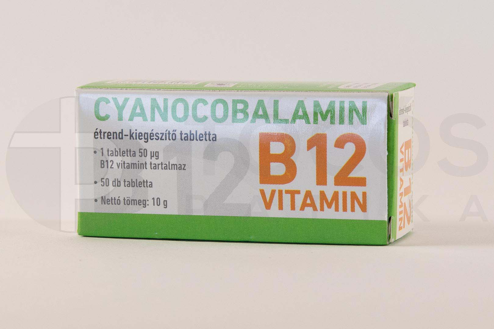 Cyano cyanocobalamin-B12-vitamin tabletta  50x