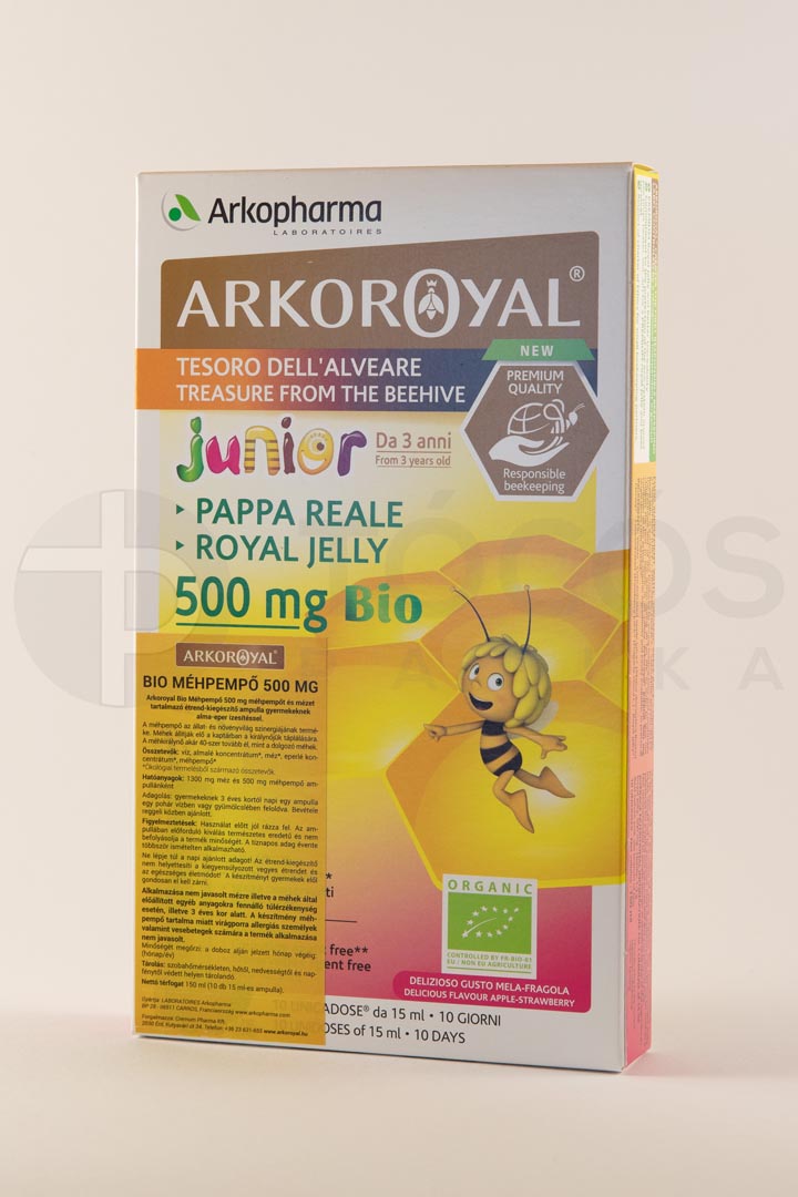 ArkoRoyal Bio 500mg ivóamp. gyermekeknek alma-eper 10x