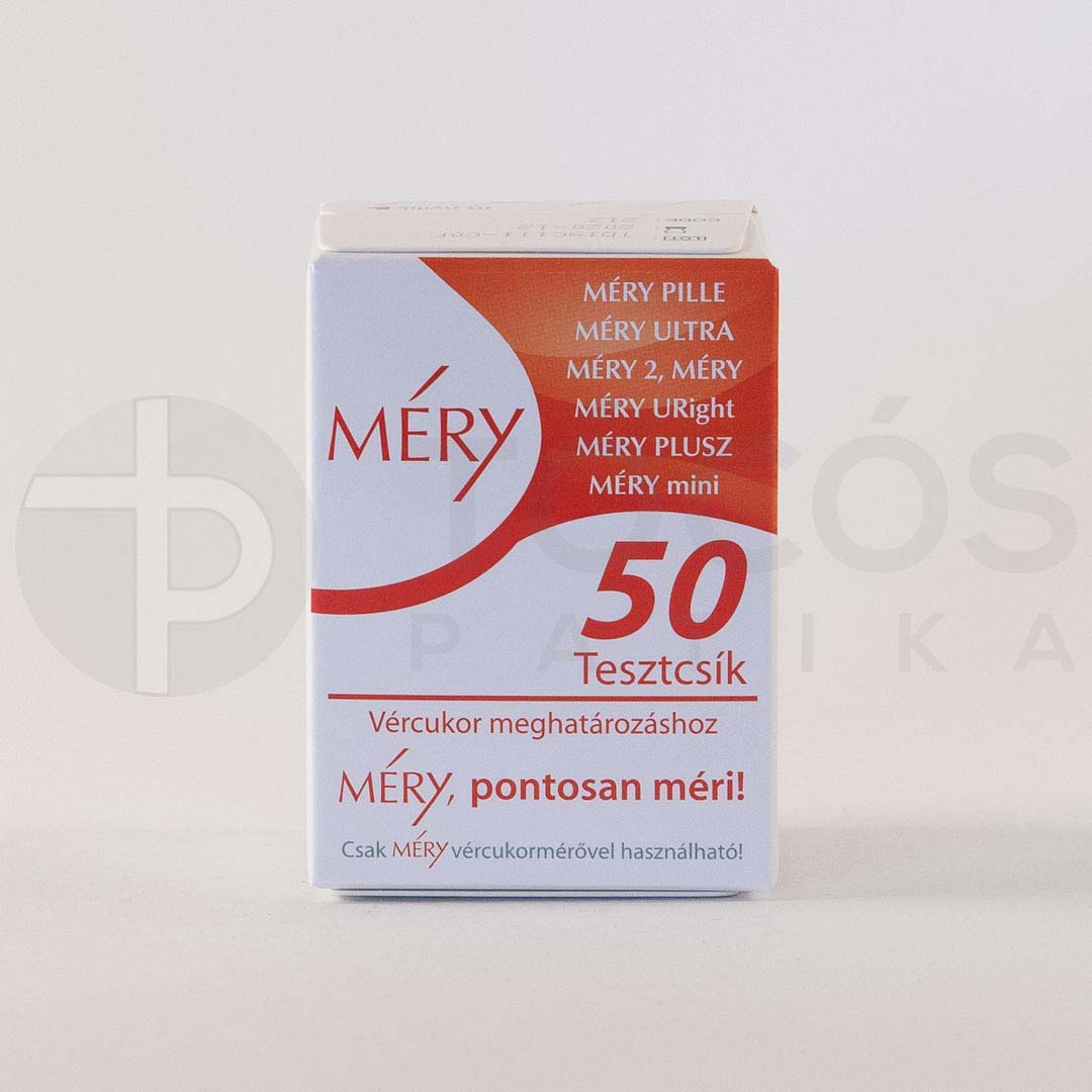 Méry tesztcsík vércukormérőhöz 50x