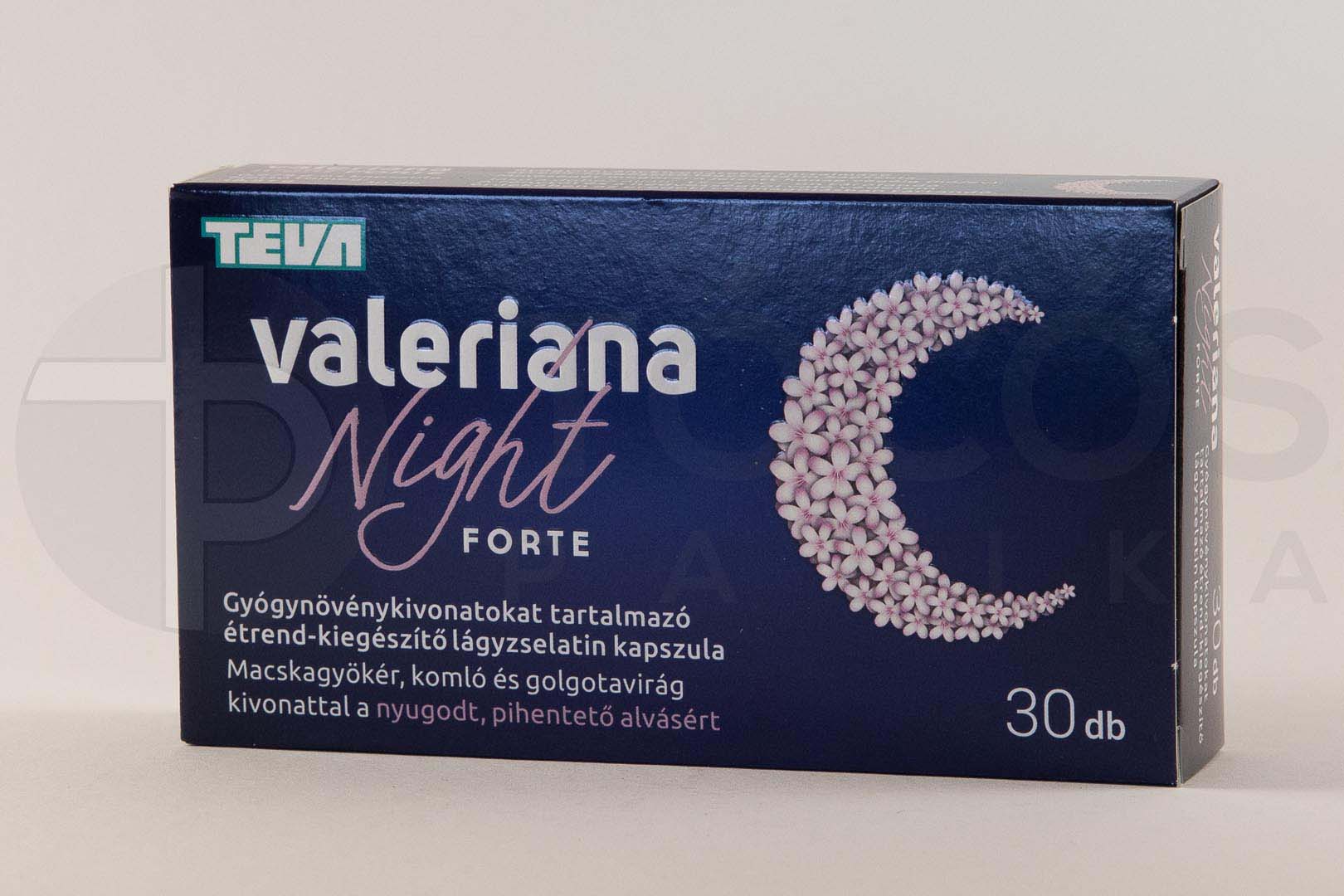 Valeriana Night Forte lágyzselatin kapszula  30x