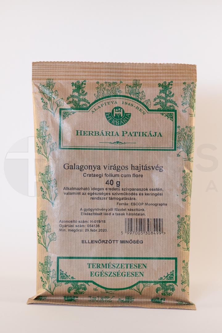 Galagonya virágos hajtásvég tea filt. HERBÁRIA 20x1g