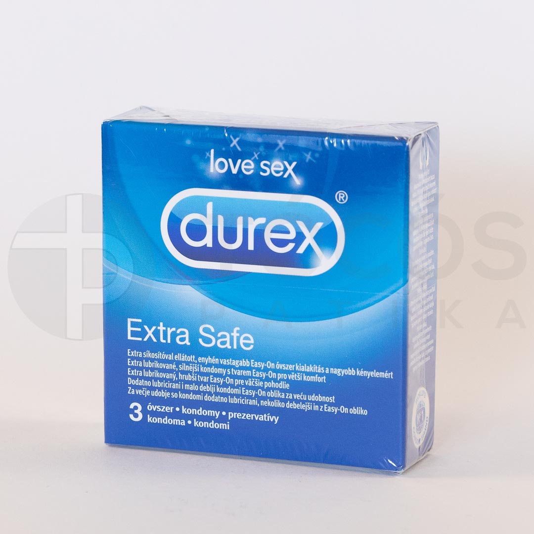 Óvszer Durex Extra Safe spermicid 3x