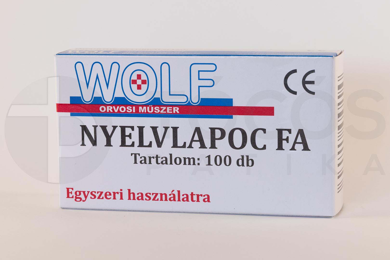 Nyelvlapoc fa nem steril WOLF OM 100x