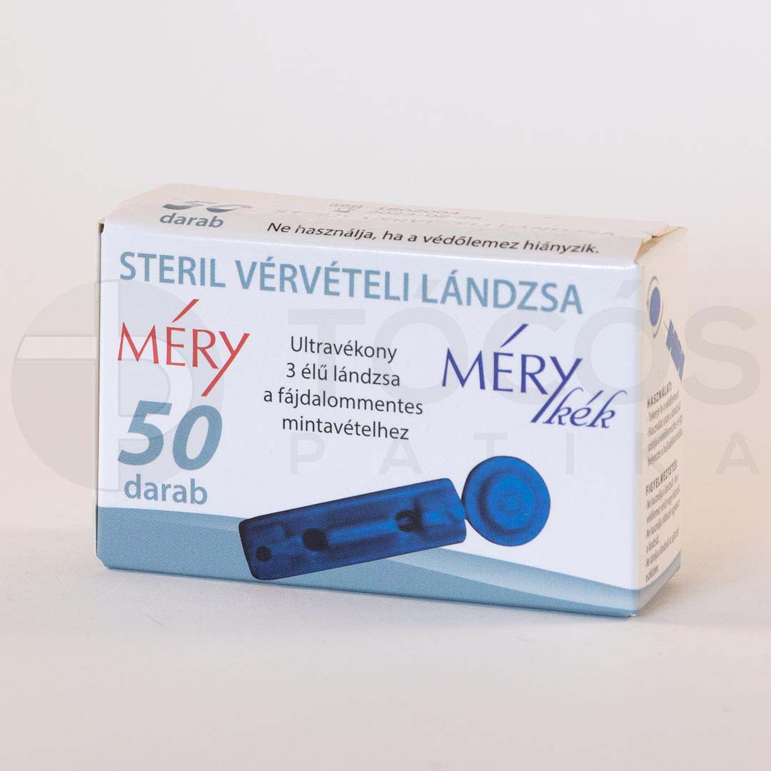 Mérykék vérvételi lándzsa steril 50x