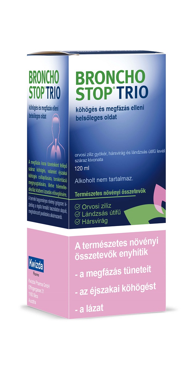 Bronchostop Trio köhögés/megfázás elleni bels.old. 1x120ml