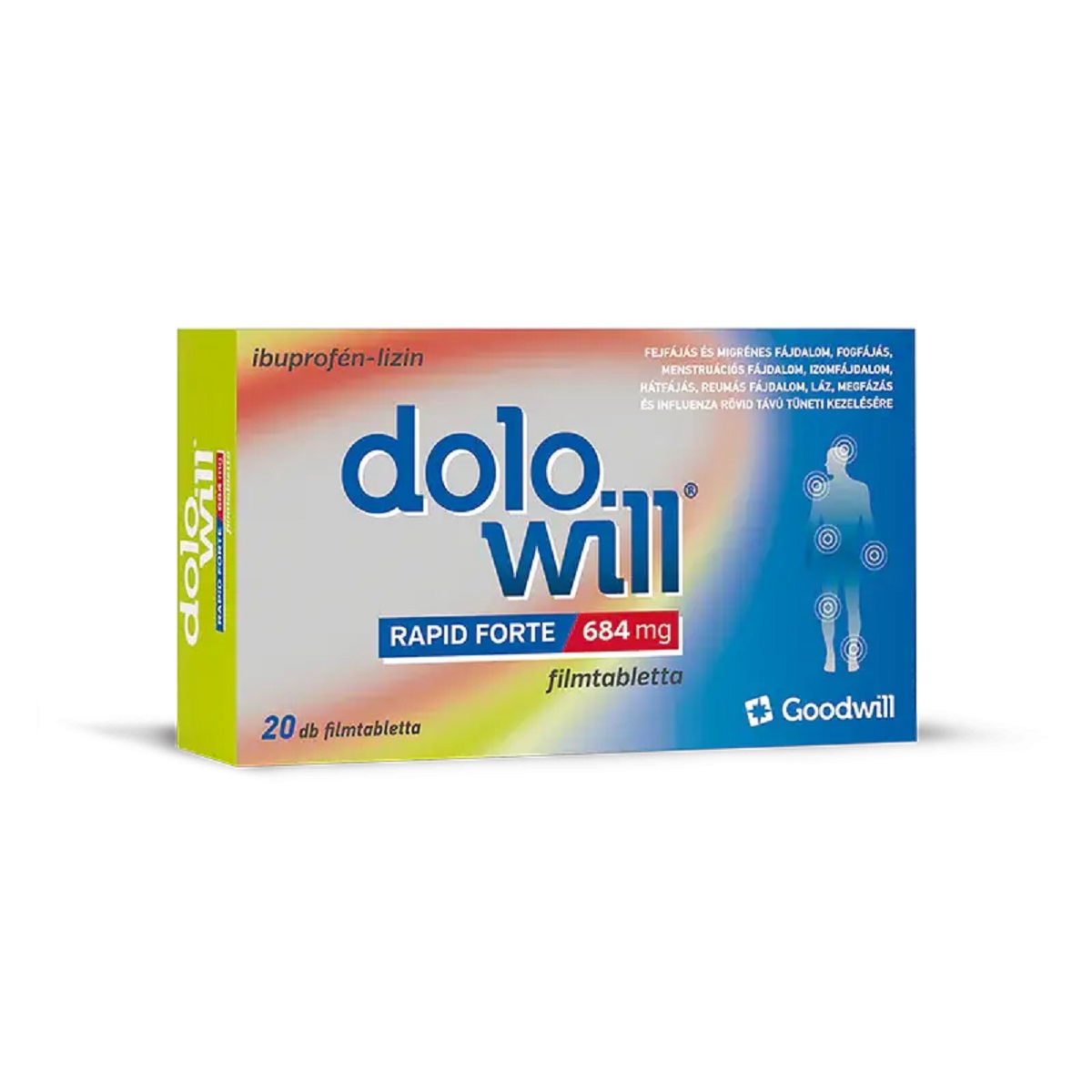 Dolowill Rapid Forte 684 mg filmtabletta 20x 
