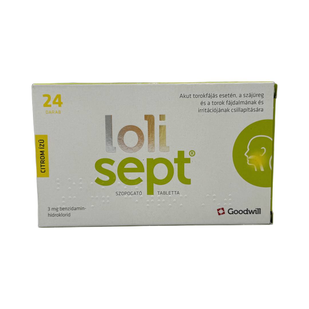 Lolisept 3 mg citrom ízű szopogató tabletta 24x 