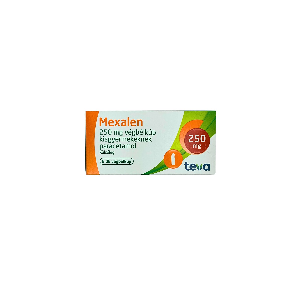 Mexalen  250 mg végbélkúp kisgyermekeknek 6x