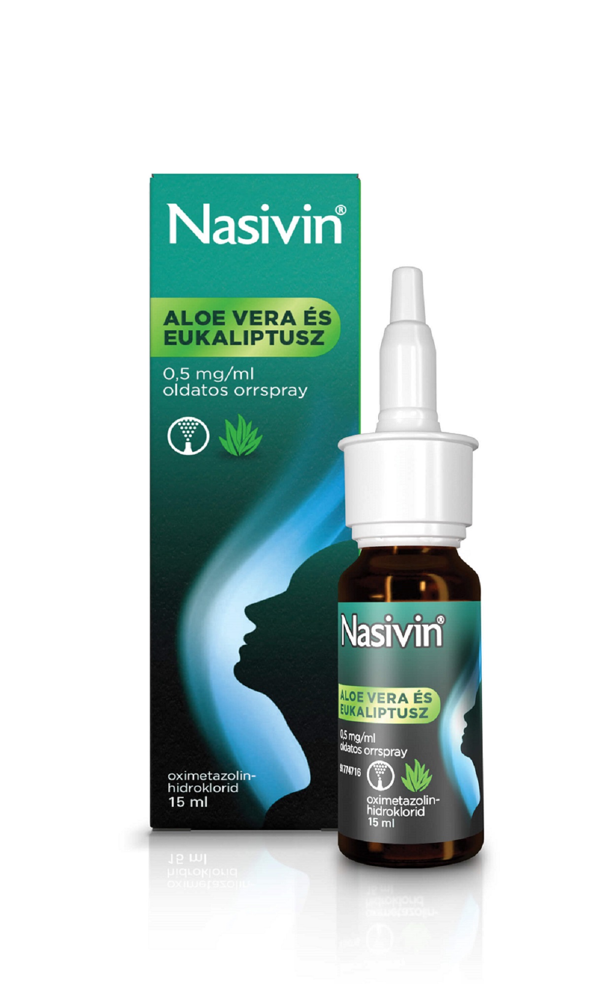 Nasivin Aloe vera és mentol 0,5 mg/ml old.orrspray 1x15ml