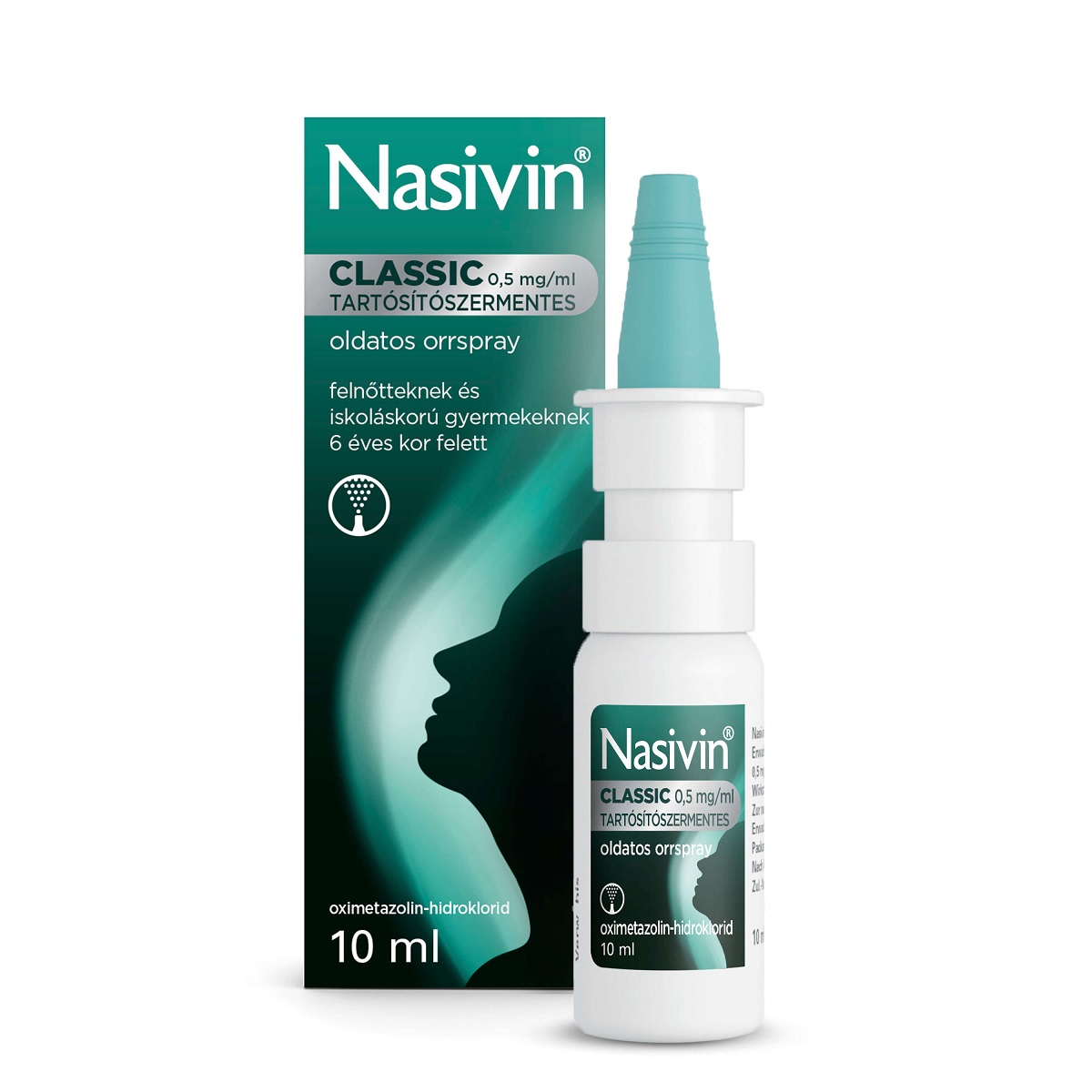 Nasivin Classic 0,5 mg/ml tart.mentes old.orrspray 1x10ml