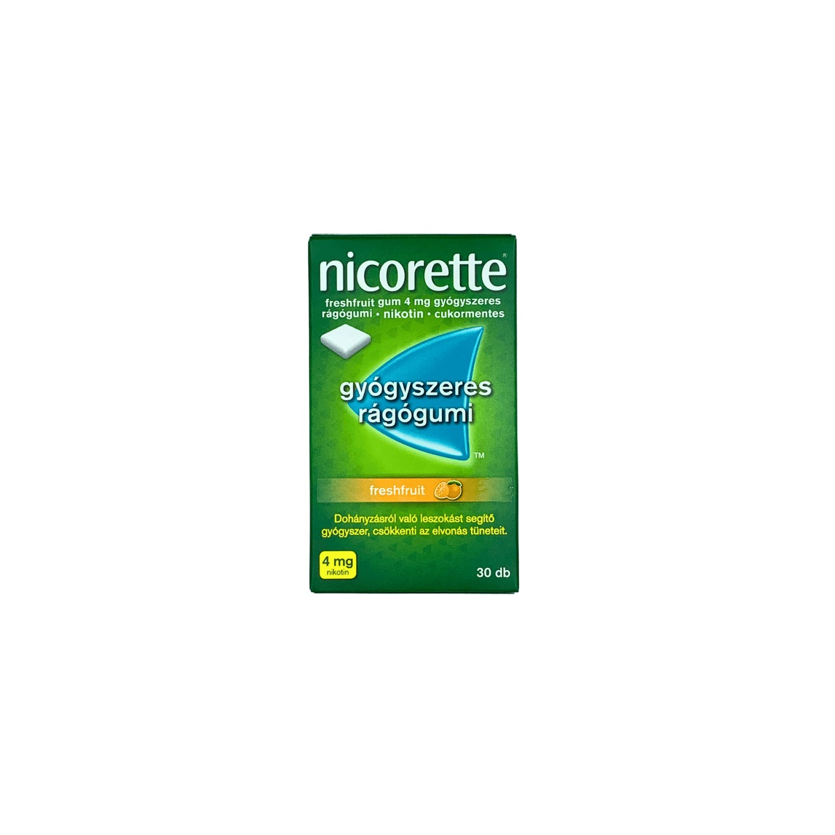 Nicorette Freshfruit gum 4 mg gyógyszeres rágógumi 30x