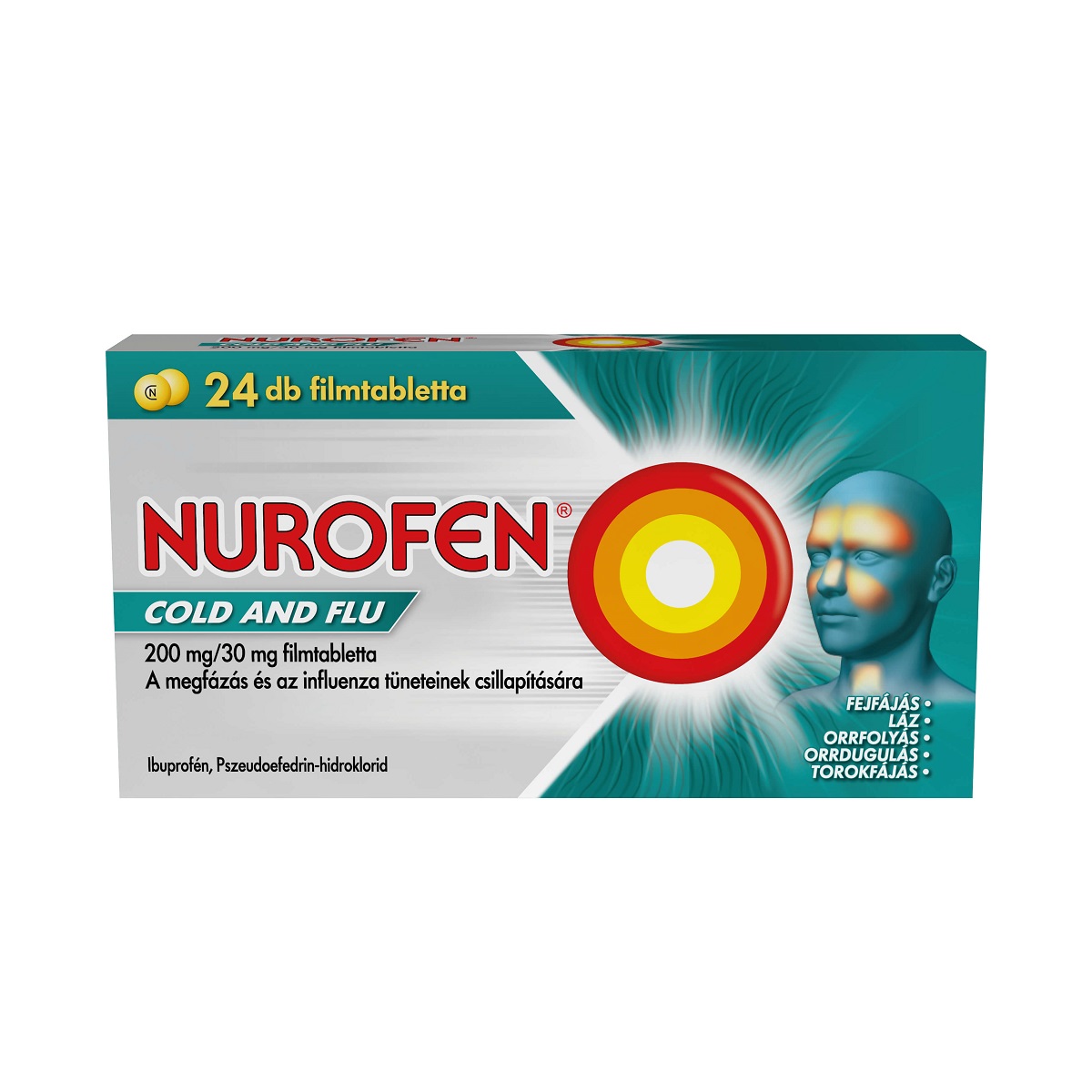 Nurofen Cold and Flu 200 mg/30 mg filmtabletta 24x