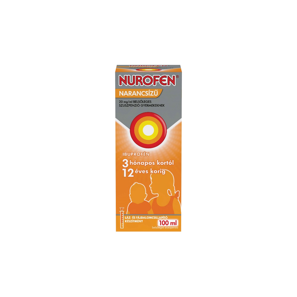 Nurofen  20 mg/ml bels. szuszp. gyermek narancsízű 100ml