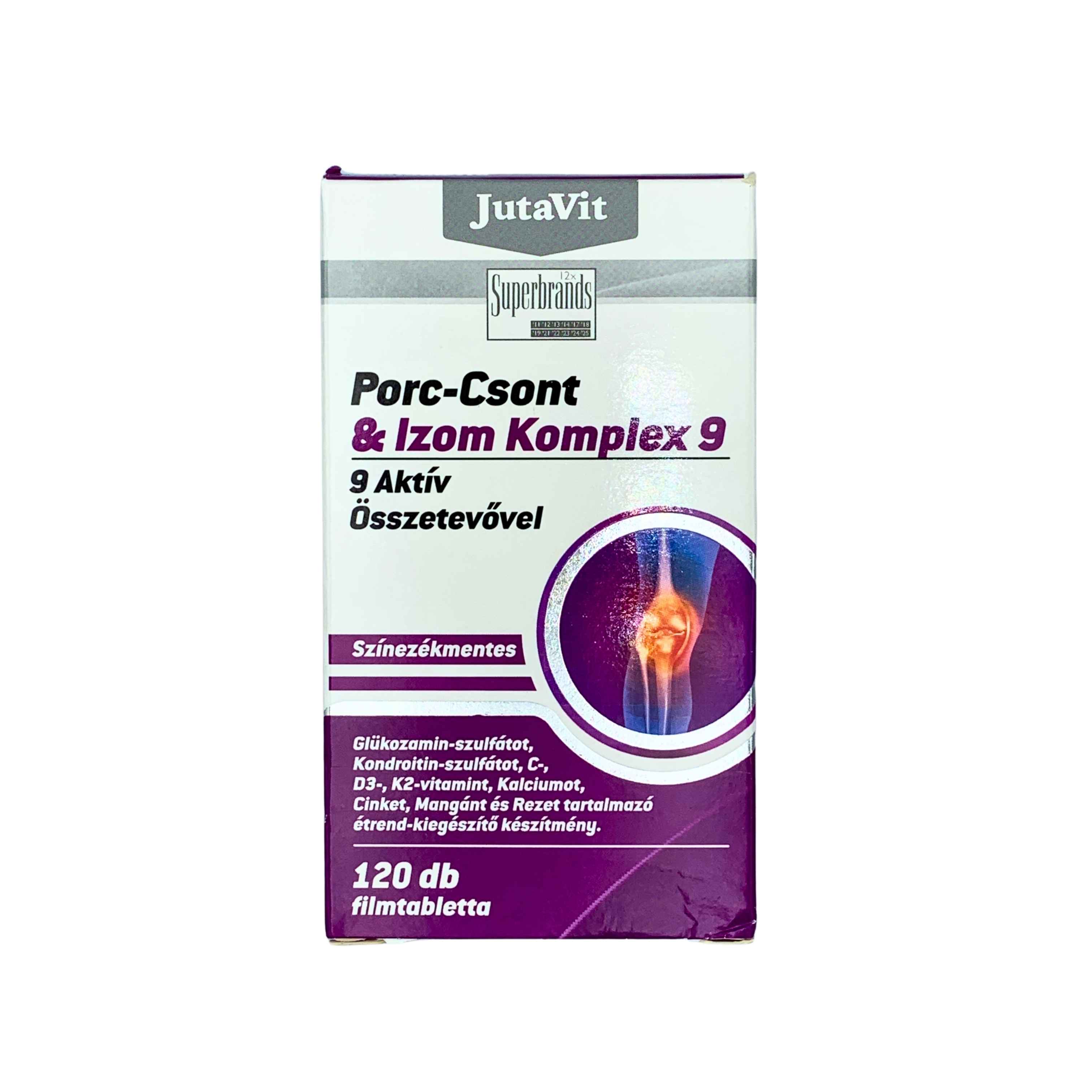 JutaVit Porc-Csont-Izom Komplex 9 tabletta 120x