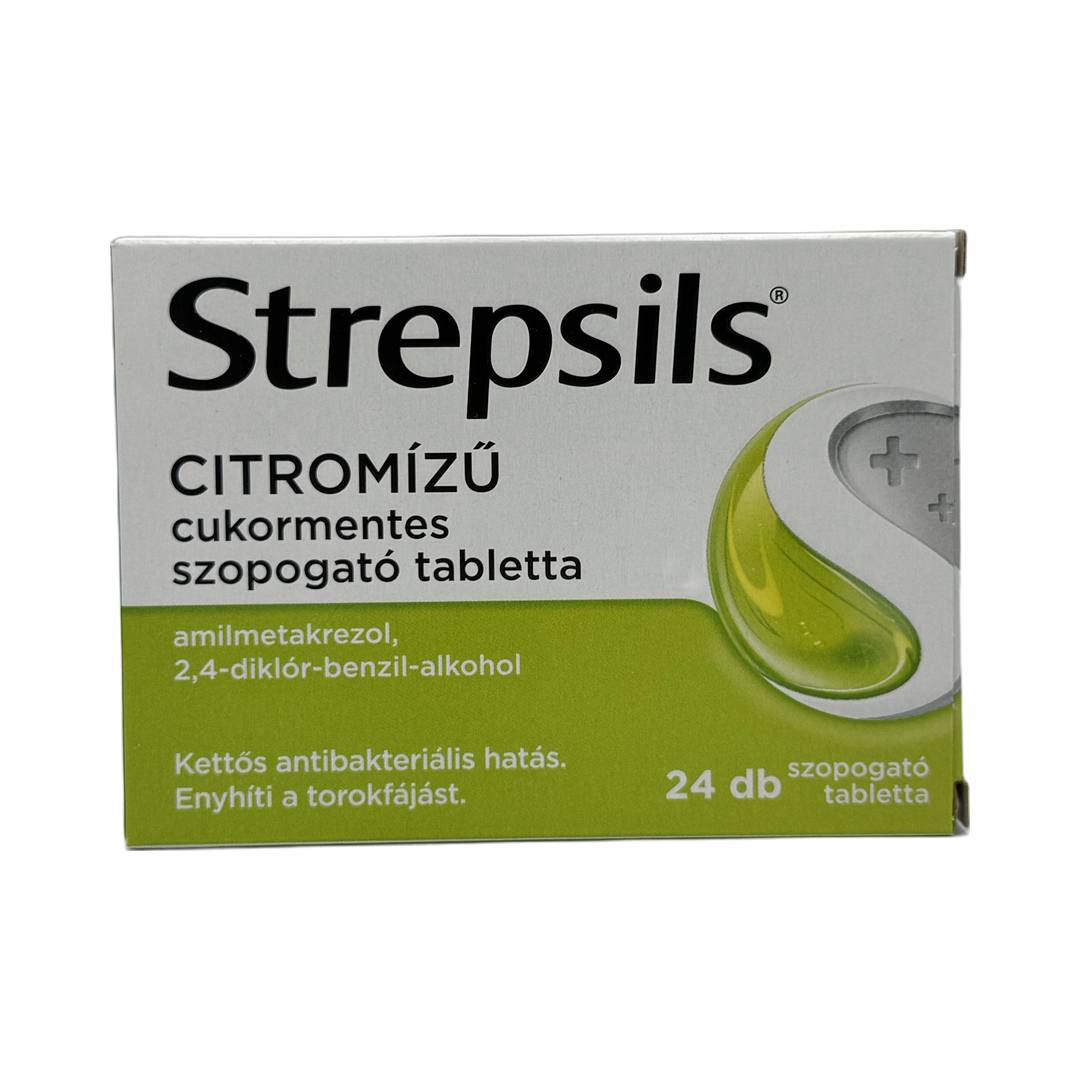 Strepsils citromízű cukormentes szopogató tabletta 24x