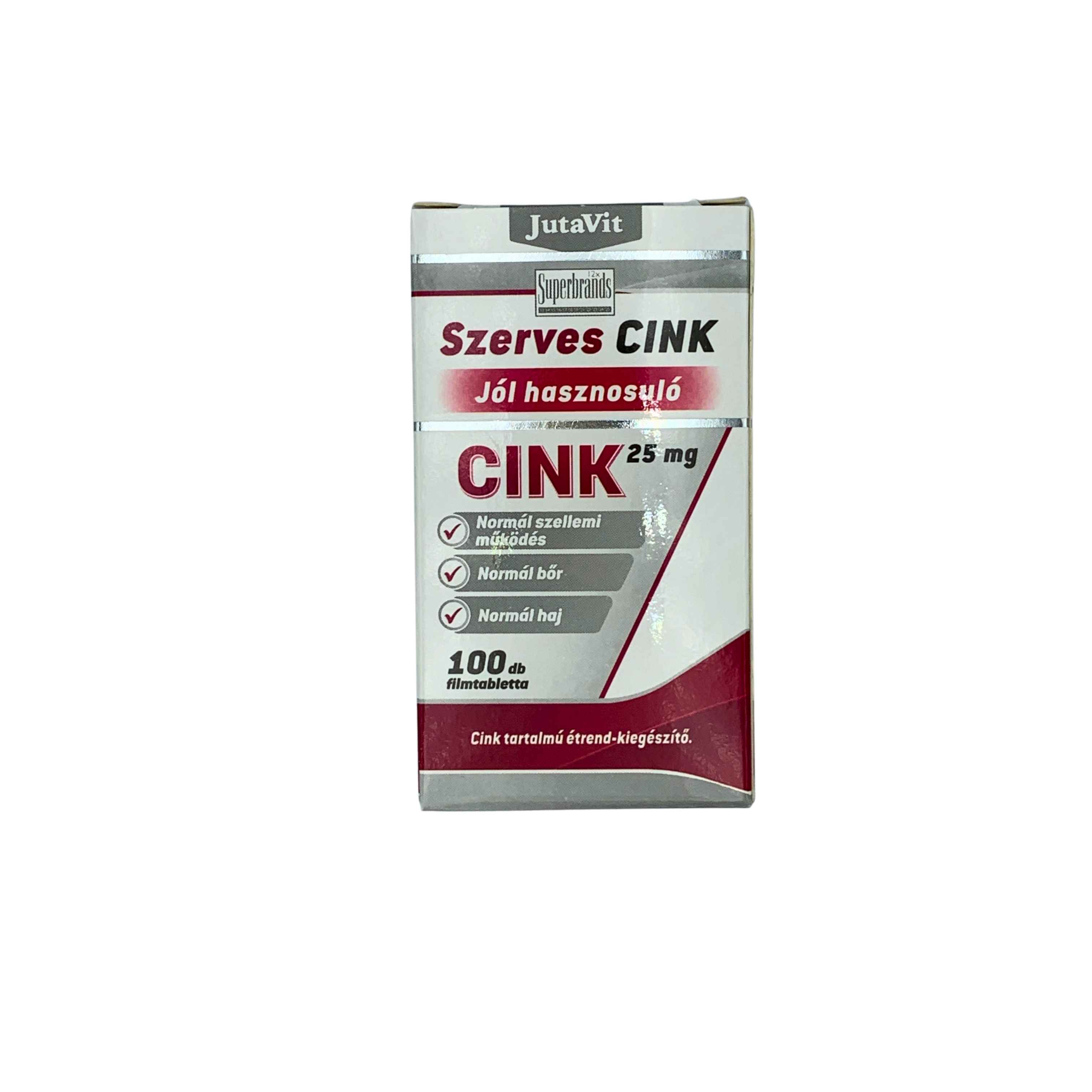 JutaVit Szerves Cink 25 mg tabletta  100x