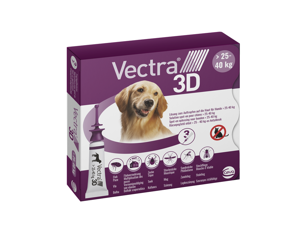 Vectra 3D rácsep. old. 4,7ml L 25-40kg kutya A.U.V 3x