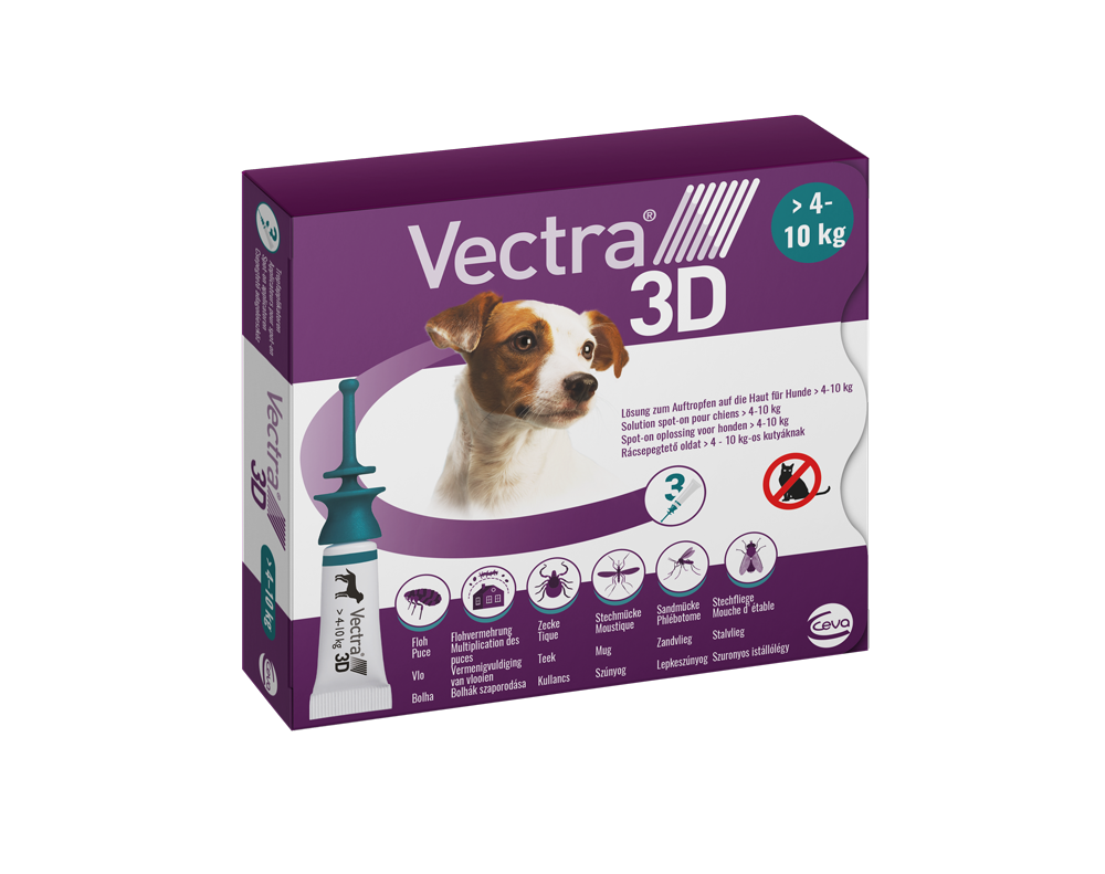 Vectra 3D rácsep. old. 1,6ml S 4-10kg kutya A.U.V. 3x