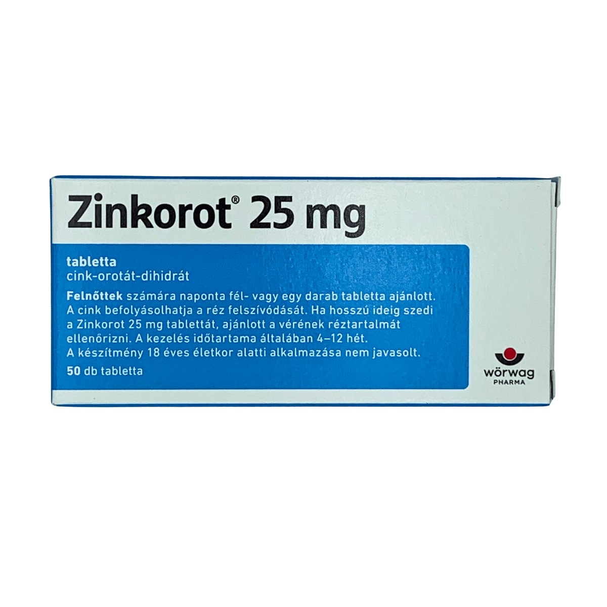Zinkorot 25 mg tabletta 50x