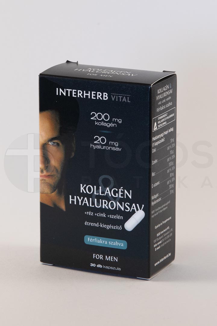 Interherb Kollagén+ Hyaluronsav Man kapszula  30x