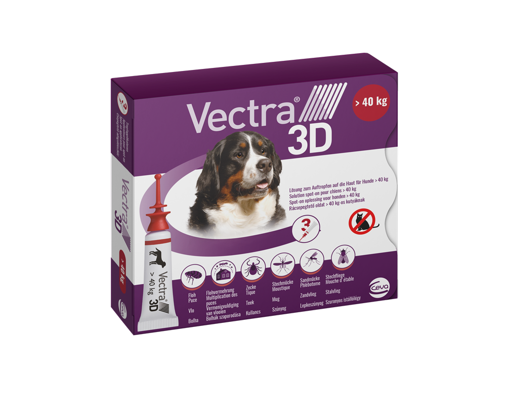 Vectra 3D rácsep. old. 8ml XL 40-66 kg kutya A.U.V 3x